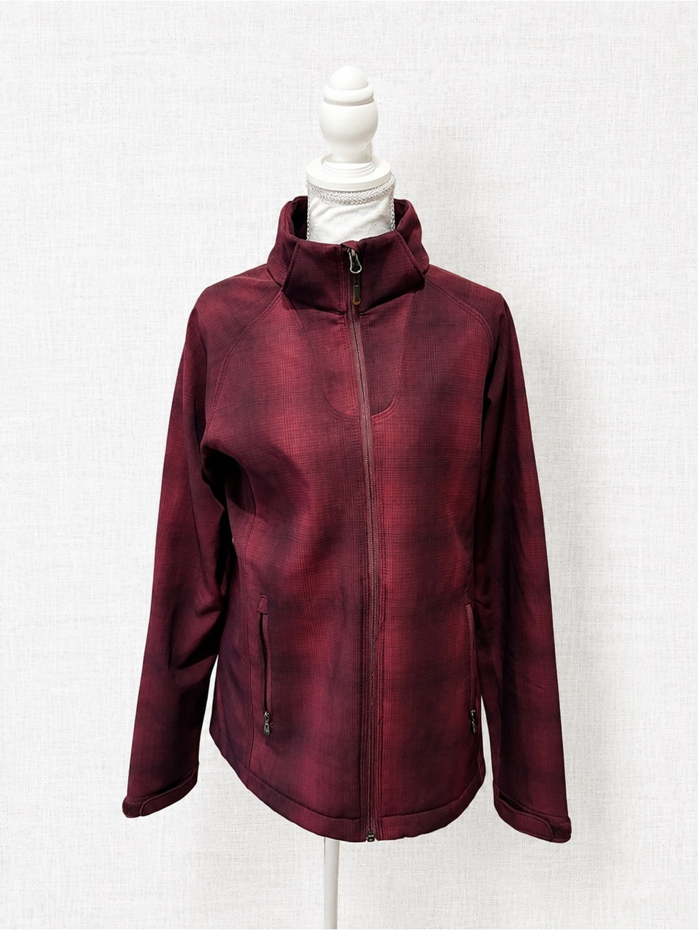 Avia Burgundy Full-Zip Utility Jacket